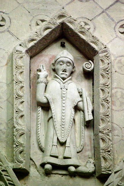 Blessing Bishop - Mediaeval Carving at Bayeux Cathedral