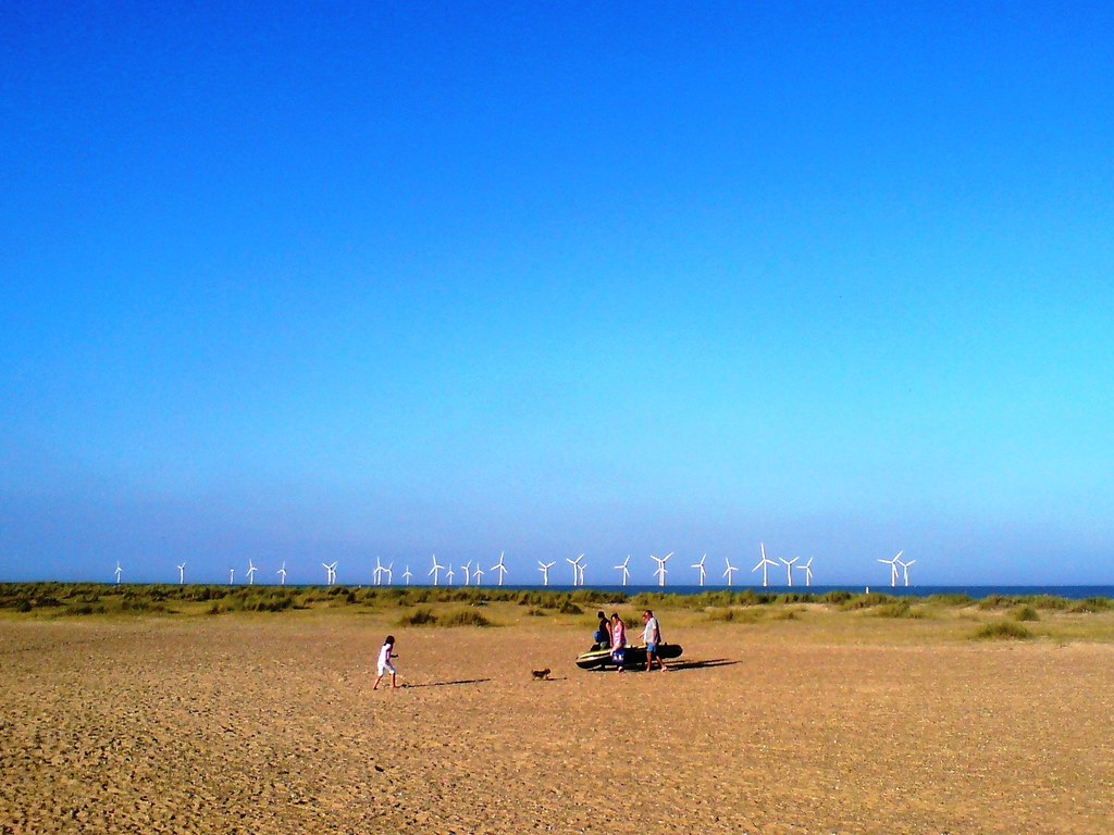 Great Yarmouth's wind turbines (and locals)