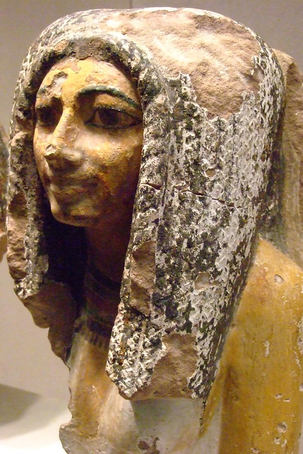 Bust of Egyptian Woman Dynasty 18 Thebes Sandstone