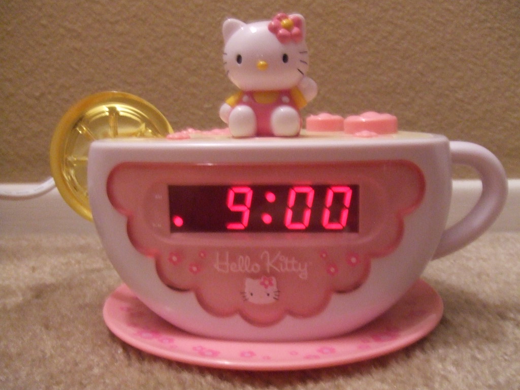 hello kitty alarm clock, this is my alarm clock. it has a t…