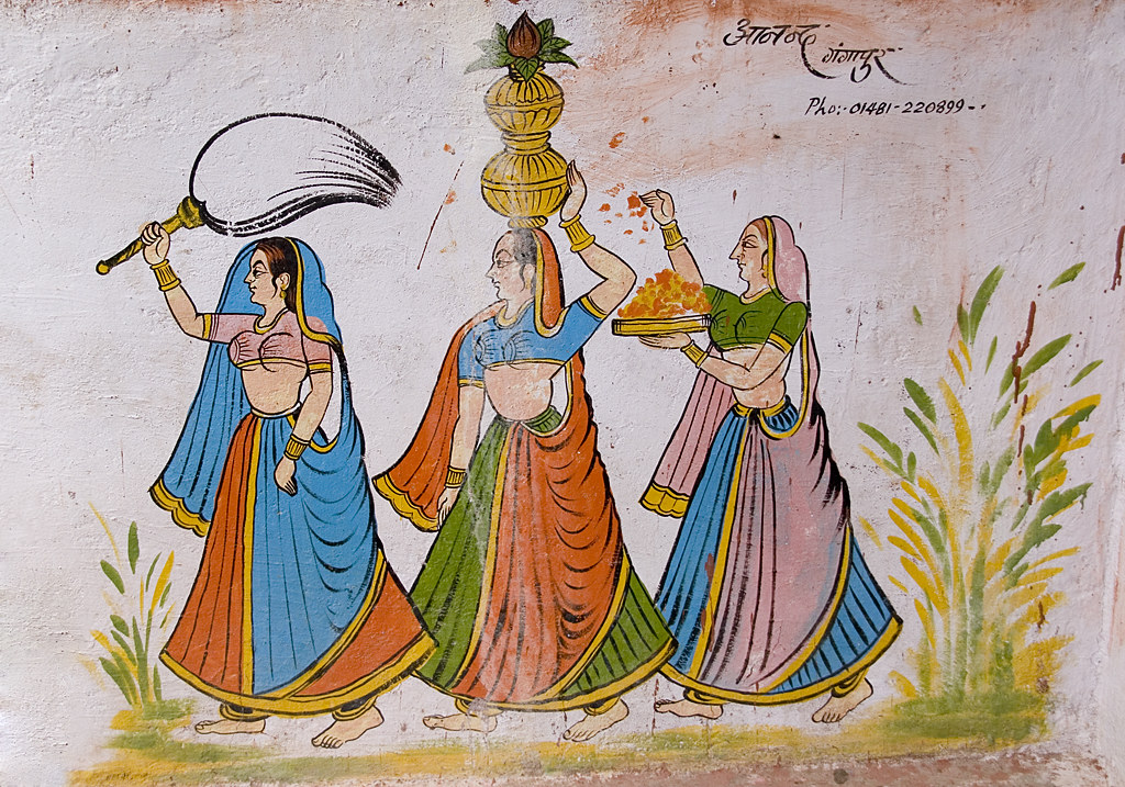 Mughal themed mural