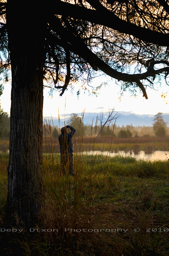 Early morning shooting by Deby Dixon, I shot this photo of a photographer capturing the moment at the National Bison Range in Montana duri