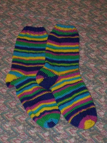 Wildly striped socks | Yarn: Regia 6 Crazy Color (no, really… | Cheryl ...