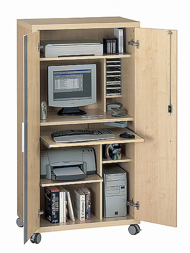 Home Office Cabinet Lockable 2 Door Computer Unit 38mm Th Flickr