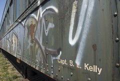 Graffiti on abandoned train