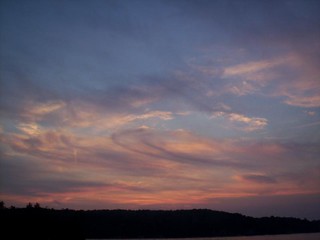Sunset clouds, Lake Ariel