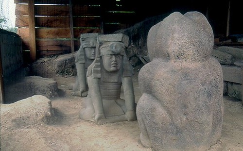 Olmec Men and Jaguar - El Azuzul