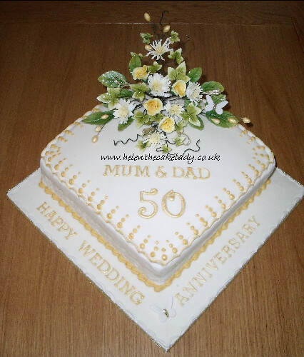 golden anniversary cake