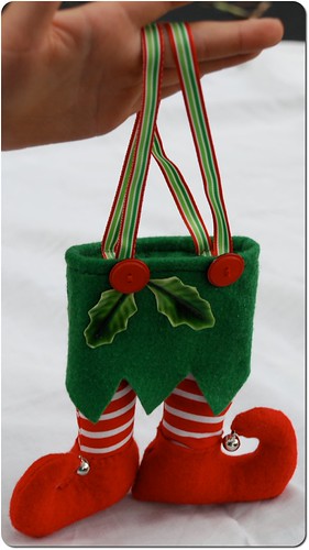 elf pants "tote" showing the handles | by Finebear