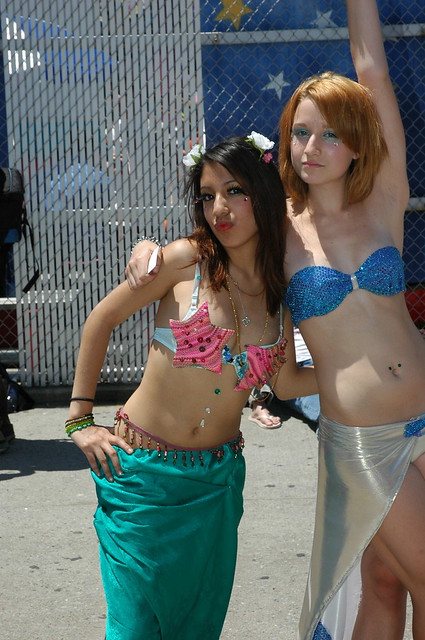 Participants in the Mermaid Parade.
