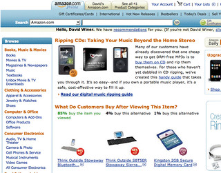 Amazon shows users how to get around DRM on its home page? | by scriptingnews