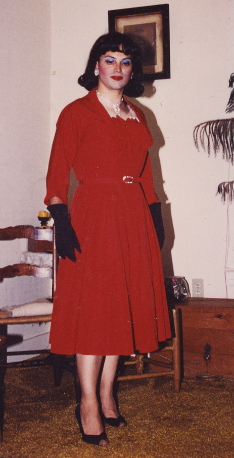 Red dress ca. 1955