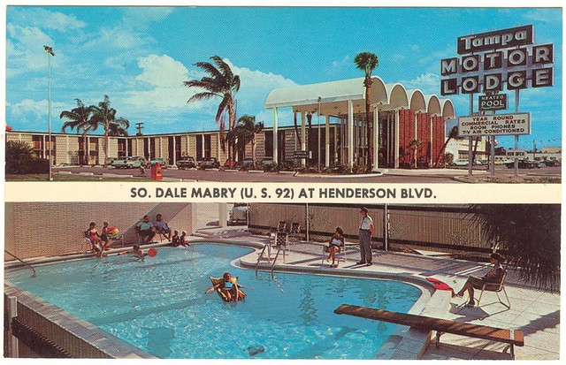 Tampa Motor Lodge (later Econo Lodge, now Quality Inn)  - c. 1960 postcard