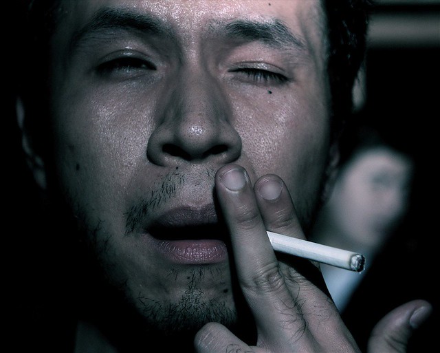 portrait of a smoker.