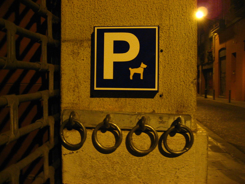 barcelona dog parking...