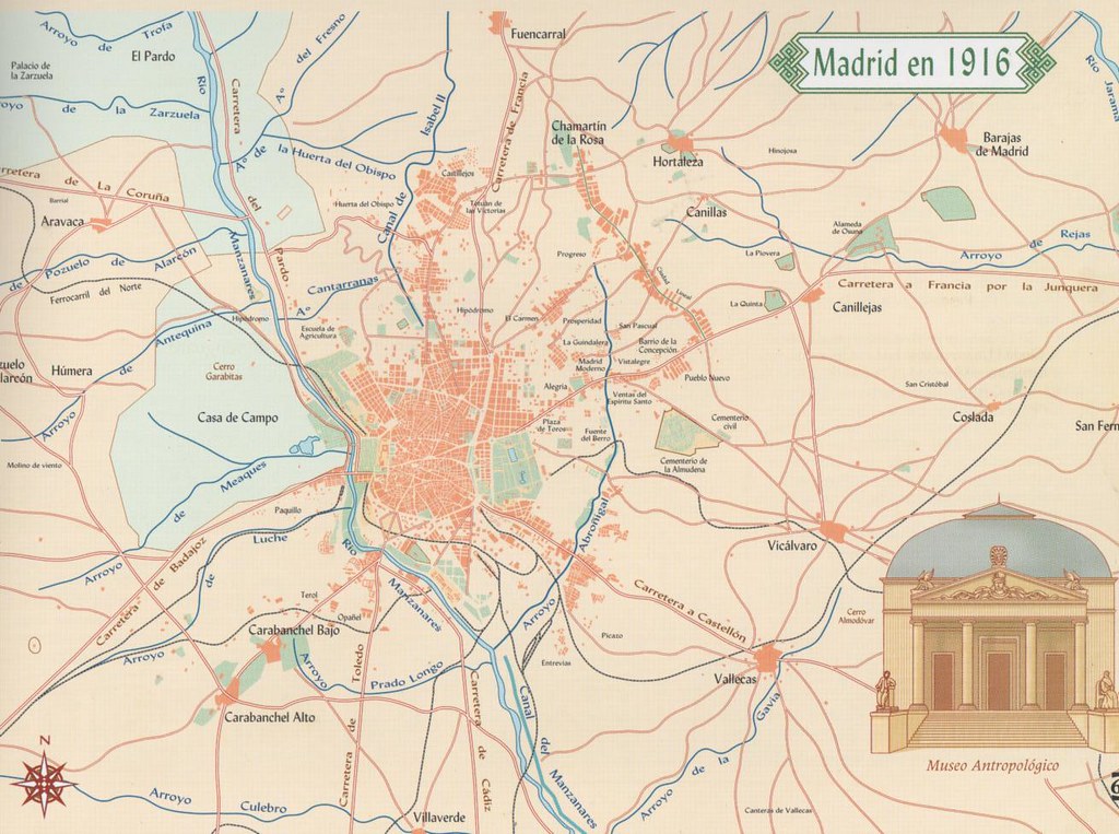 Plano de Madrid en 1916
