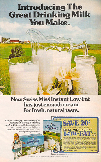 1976 Low-Fat Swiss Miss Instant Coupon Magazine Ad