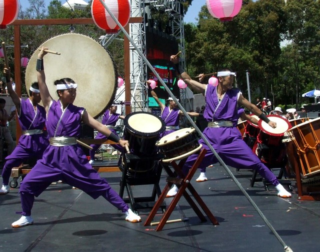 Festivals of Japan in Sydney - taiko drumming