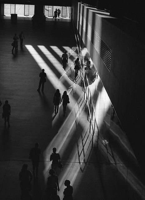 Silhouettes of the turbine hall