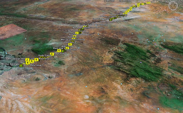 Tsavo Great Walk Google Earth Track