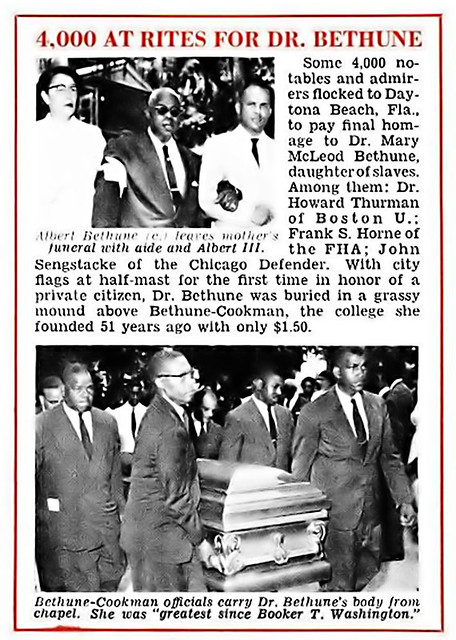 4000 Attend Burial Rites for Dr. Mary McLeod Bethune - Jet Magazine June 9, 1955