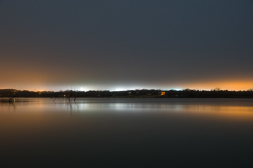 lake fog night ray hubbard