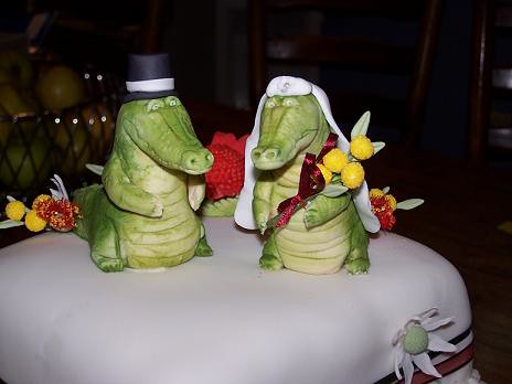 croc bride and groom
