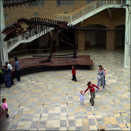 Girl Running With Toddler at Fernbank, 2005 by Juli Kearns (Idyllopus)