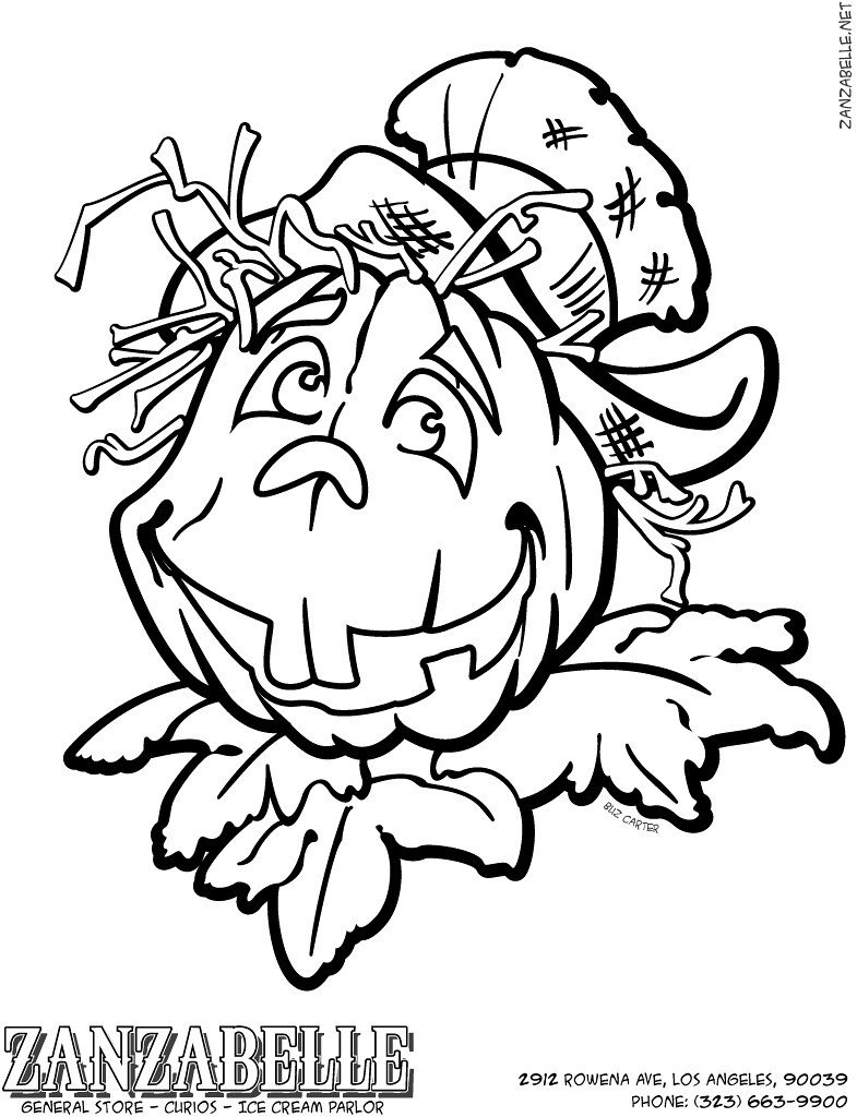 Halloween Pumpkin Jack-o'-lantern Coloring Page | Either my … | Flickr