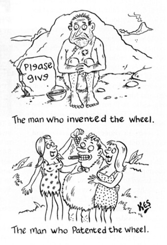 wheel patent cartoon