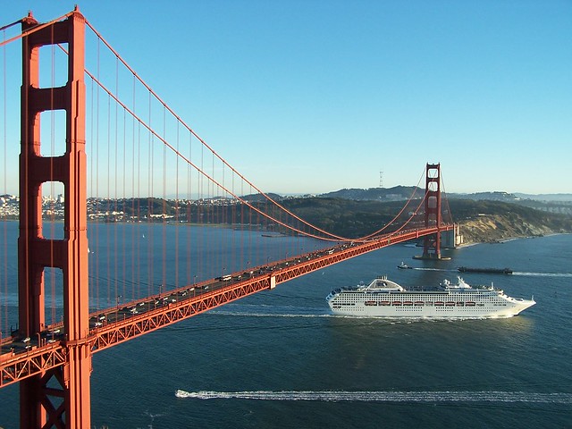 Dawn Princess & Golden Gate Bridge