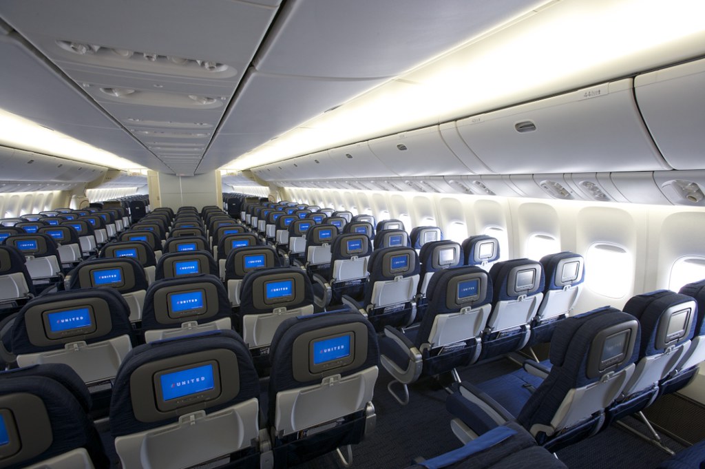 United Airlines Boeing 777 New Economy cabin Interior