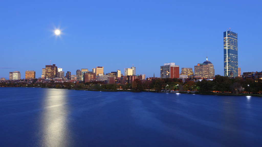 full moon over boston by innusa