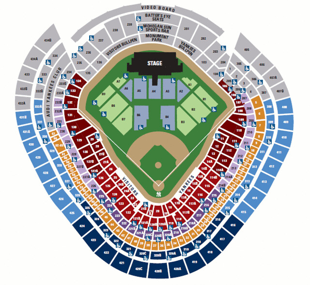 Seating Chart For New Yankee Stadium