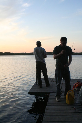 sunset lake minnesota clouds fishing dock grandrapids