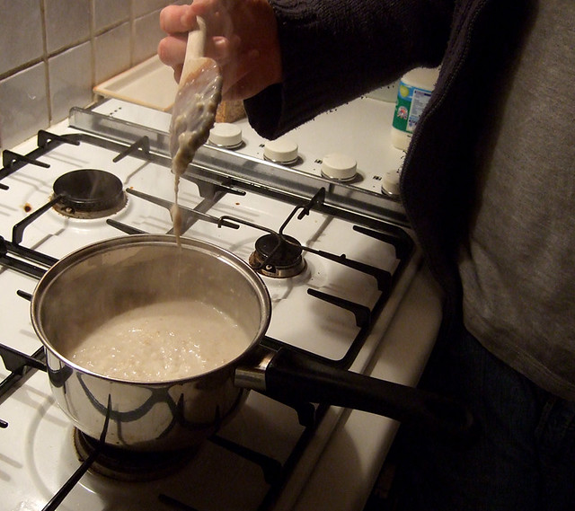 cooking porridge