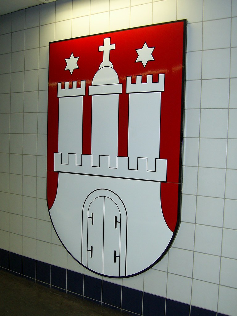 Coat of Arms, Hamburg | The Hamburg coat of arms is a white … | Flickr