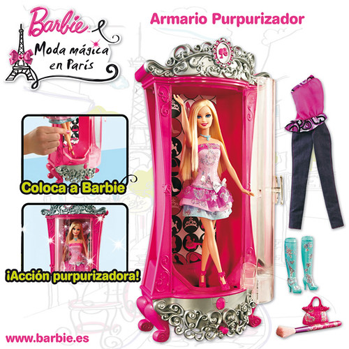 facultativo Viscoso Acompañar Barbie Moda Mágica en Paris Armario Purpurizador | Pon a tu … | Flickr