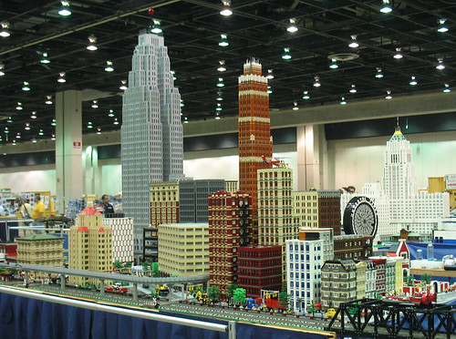 LEGO City with Detroit Buildings at NMRA National Train Show 2007