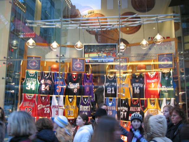 NBA Store on 5th Ave in NYC at Christmas, ShamrockTattoo