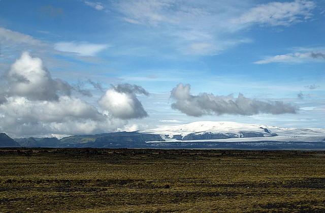 Vatnajökull Ice Cap Seen Far Away - Iceland
