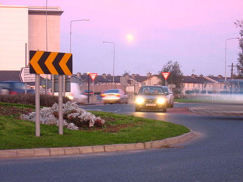 IMG_5530 by kenpower, ireland sunset moon roundabout carlow fairgreen