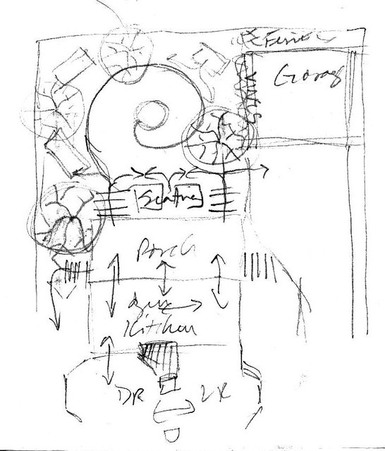 Backyard Garden Design Sketch, 2005-06-22