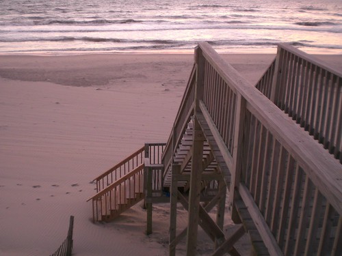 wood vacation sky beach clouds stairs sunrise sand waves steps northcarolina walkway outerbanks corolla