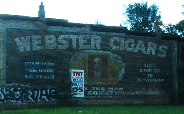 Webster Cigars Sign on Warren Ave in Downtown Detroit