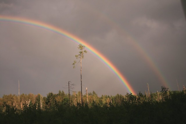 Double Rainbow ,Hayes Lake State  Park