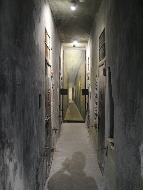 Inside cell block French prison Hanoi Hilton