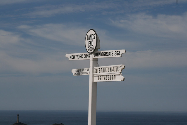 The famous signpost at Lands' End