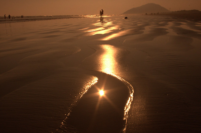 Sol na areia