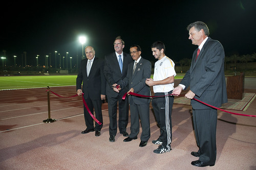 Al Habtoor cuts ribbon, inaugurates football and track stadium